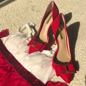 BCBGeneration Red Suede Heels